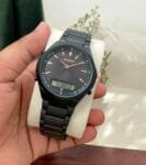 Casio Gents Watch Metal Belt Double Time (8)