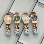 Gemstone Studded Quartz Watch | Elegant Women's 4 Colors Available