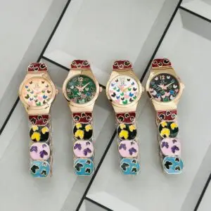 Gemstone Studded Quartz Watch | Elegant Women's 4 Colors Available