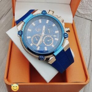 Gc Men's Watch Blue Silicon Belt