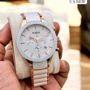Analog Chrono Ceramic Chain Watch