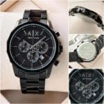 Men’s Black Stainless Steel Chronograph Watch (2)
