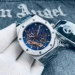 Luxury Gold Skeleton Dial Watch with Transparent Case (2)