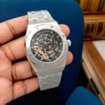 Luxury Gold Skeleton Dial Watch with Transparent Case (2)