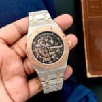 Luxury Gold Skeleton Dial Watch with Transparent Case (2)