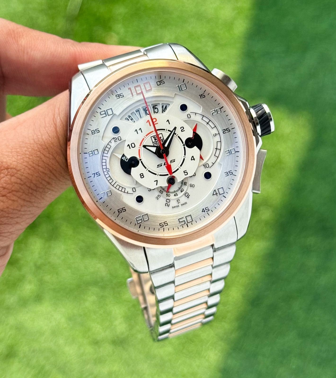 Premium SLS Motorsport Men's Chronograph – Two-Tone Sapphire Glass Edition