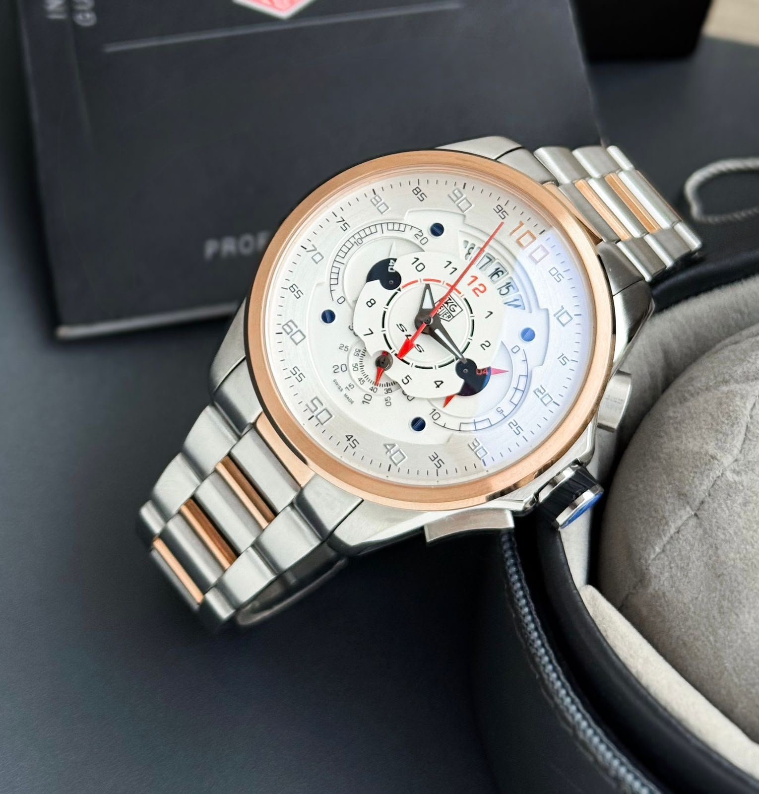 Premium SLS Motorsport Men's Chronograph – Two-Tone Sapphire Glass Edition