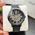 Men’s Round Skeleton Dial Watch  4 Color Options Available