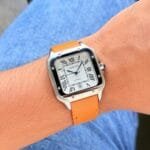 Luxury Automatic Men’s Watch – Roman Dial, Patent Leather Strap4