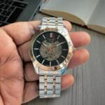 Swiss‑Style Automatic Round Case Metal Strap Watch – 6 Color Options (4)