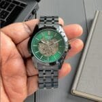 Swiss‑Style Automatic Round Case Metal Strap Watch – 6 Color Options (4)