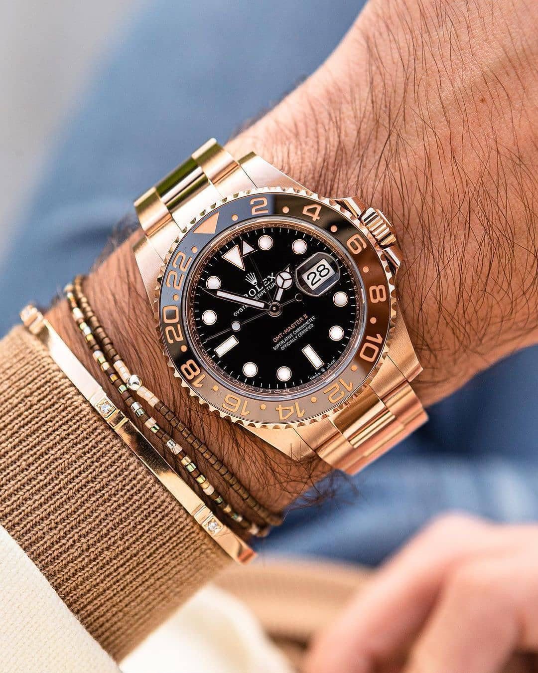 Premium Automatic Timepiece for Men – Dual Color Bezel, Rose Edition