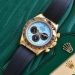 41mm Sky Blue Daytona Style | Automatic Japanese Movement, Black Silicon Strap