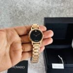 Slim Women’s 31mm Timepiece | Black Steel Bracelet, Premium Quartz