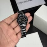 Men’s 36mm Quartz Sport Watch  Black Band, Durable Mineral Crystal