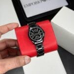 Men’s 36mm Quartz Sport Watch  Black Band, Durable Mineral Crystal