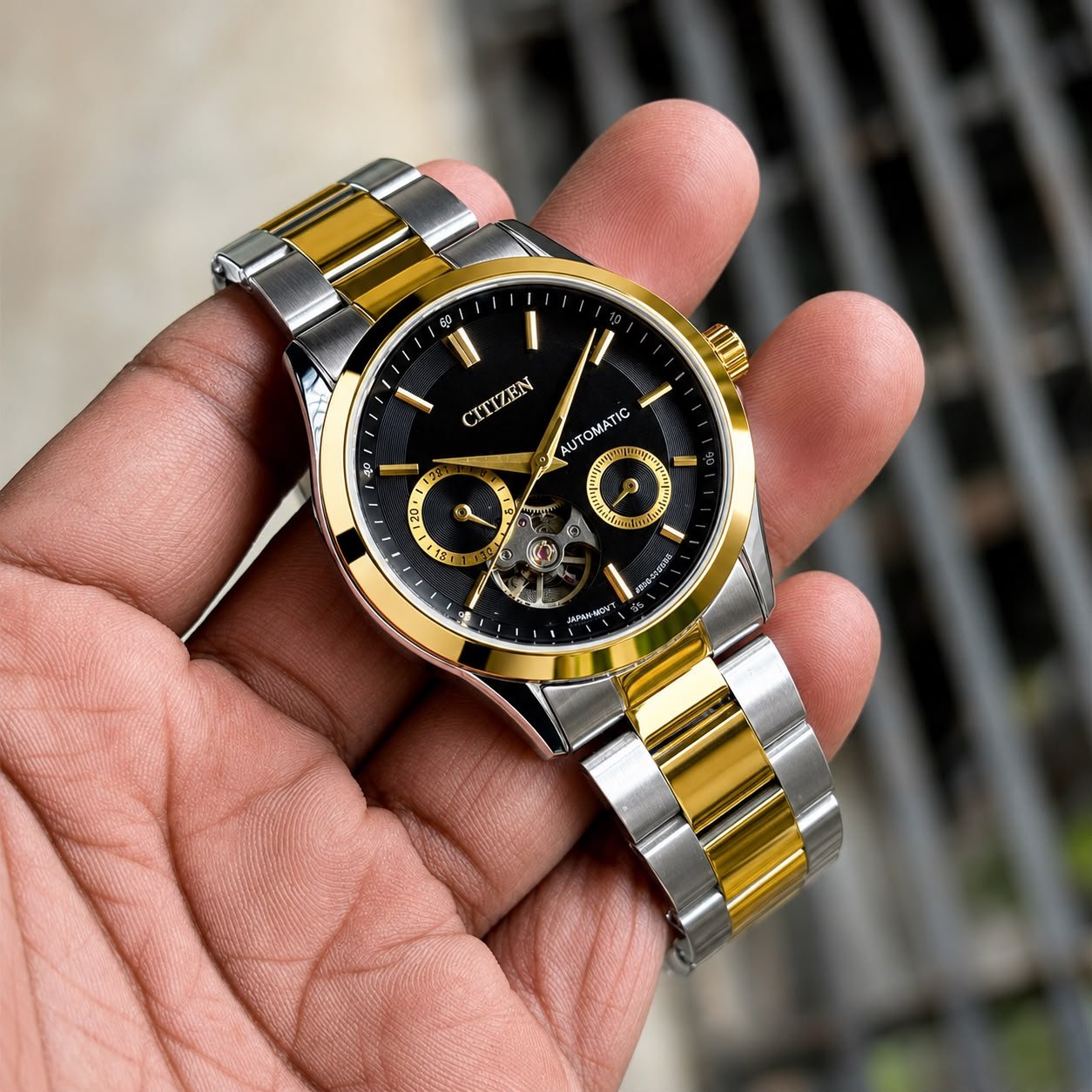 Premium Automatic Two-Tone Men's Watch – Stainless Steel Formal Edition