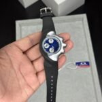 Men’s Silver Bezel Sport Watch – 38mm Sapphire Glass Edition