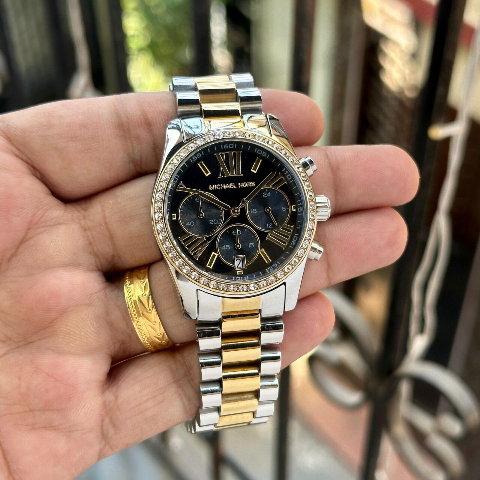 Lexington Rose Gold Chronograph Women's Watch – Red Dial 38mm