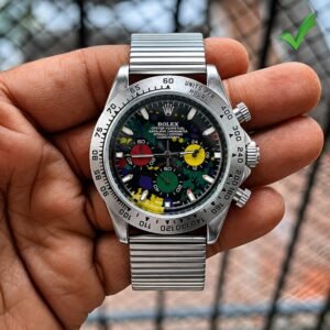 Daytona Multicoloured Dial Chronograph – Stainless Steel Mesh Edition