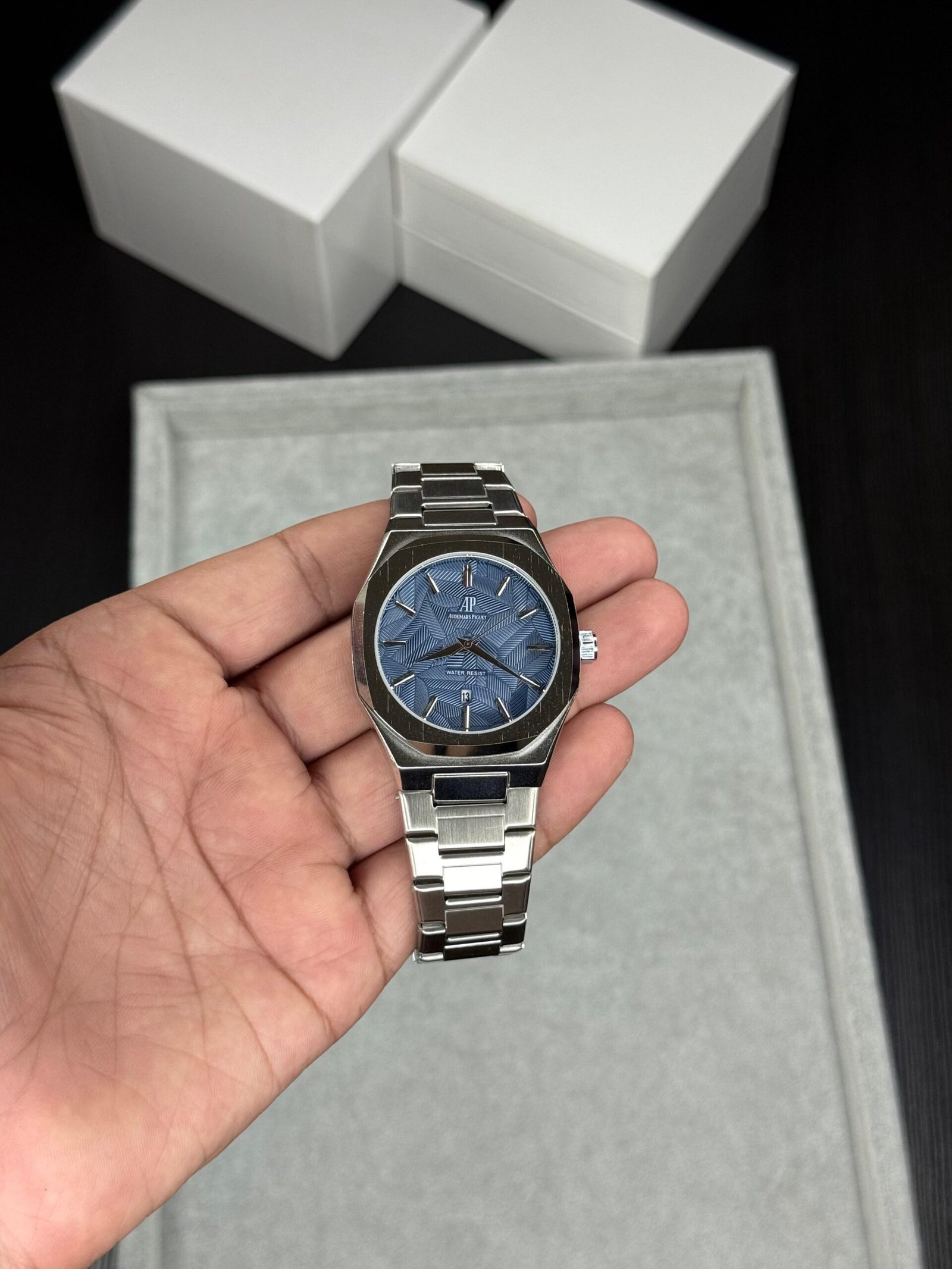 Premium Royal Oak Offshore Men's Watch – Blue Dial 42mm