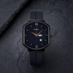 Ultra-Slim Men's Analog Watch – Black Silicone Date Edition