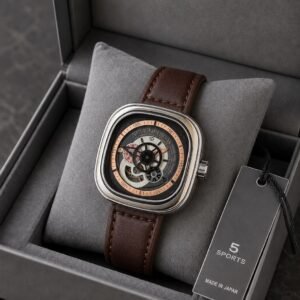 Unisex Automatic Fashion Watch – Sapphire Glass & Leather Edition