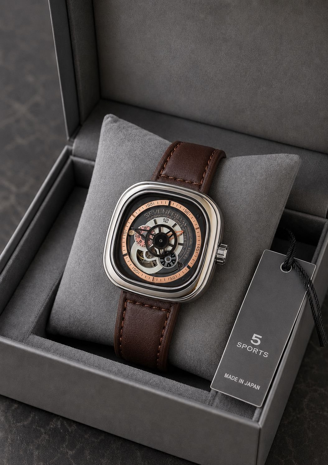 Unisex Automatic Fashion Watch – Sapphire Glass & Leather Edition