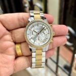 Luxury Dual-Tone Chronograph Women’s Watch – Crystal Bezel 39mm