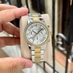 Luxury Dual-Tone Chronograph Women’s Watch – Crystal Bezel 39mm