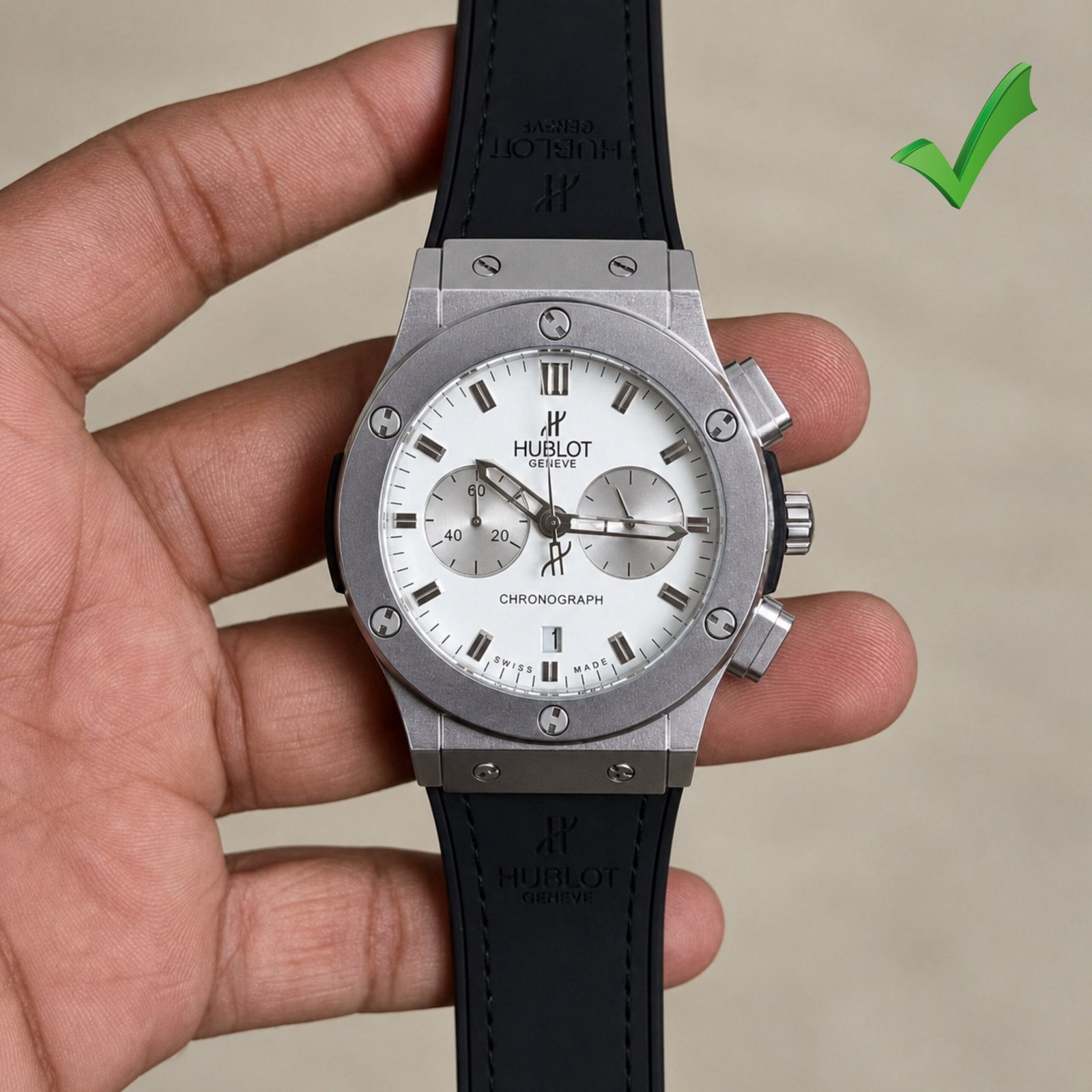 Big Bang Premium Chronograph Men's Watch – Steel & Silicone Edition