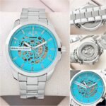 Hampton Skeleton Automatic Men's Watch – Aqua Tiffany Blue 43mm