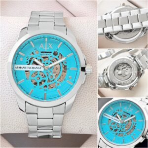 Hampton Skeleton Automatic Men's Watch – Aqua Tiffany Blue 43mm
