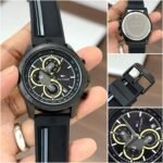 Men’s Sporty Chronograph Watch – 44mm Black Dial Racing Edition