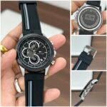 Men’s Sporty Chronograph Watch – 44mm Black Dial Racing Edition