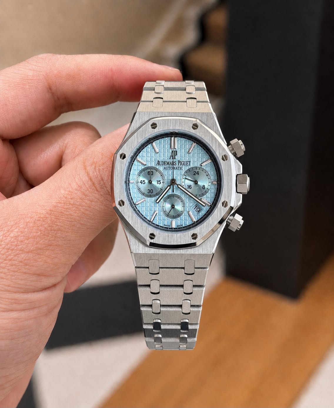 Royal Oak Chronograph Men's Watch – 41mm Silver Steel Edition