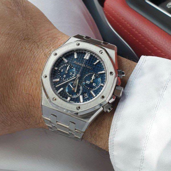 Royal Oak Chronograph Men's Watch – 41mm Silver Steel Edition