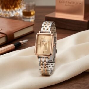 Elegant Square Dial Women's Watch – 26mm Stainless Steel Edition