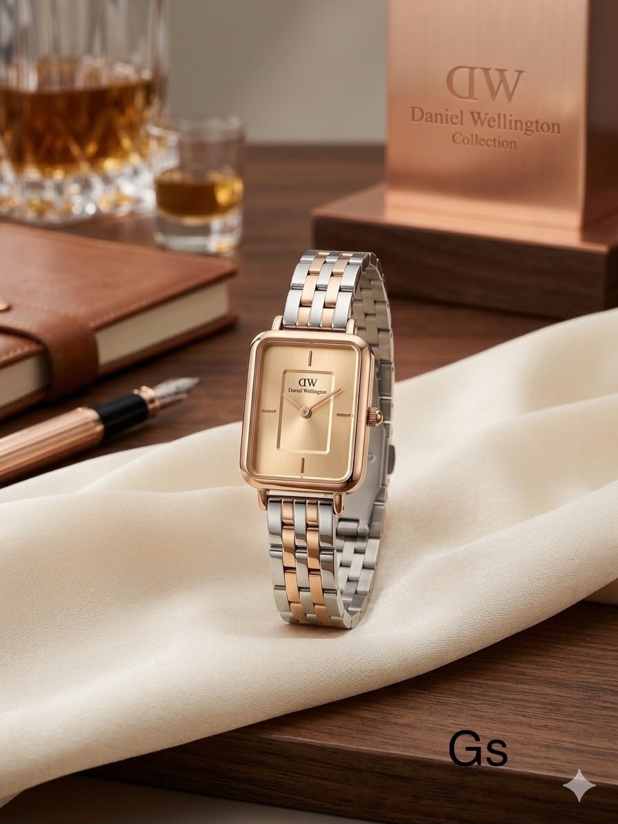 Elegant Square Dial Women's Watch – 26mm Stainless Steel Edition