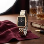 Elegant Square Dial Women’s Watch – 26mm Stainless Steel Edition