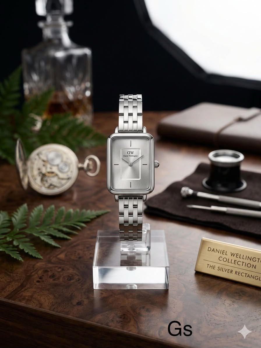 Elegant Square Dial Women's Watch – 26mm Stainless Steel Edition