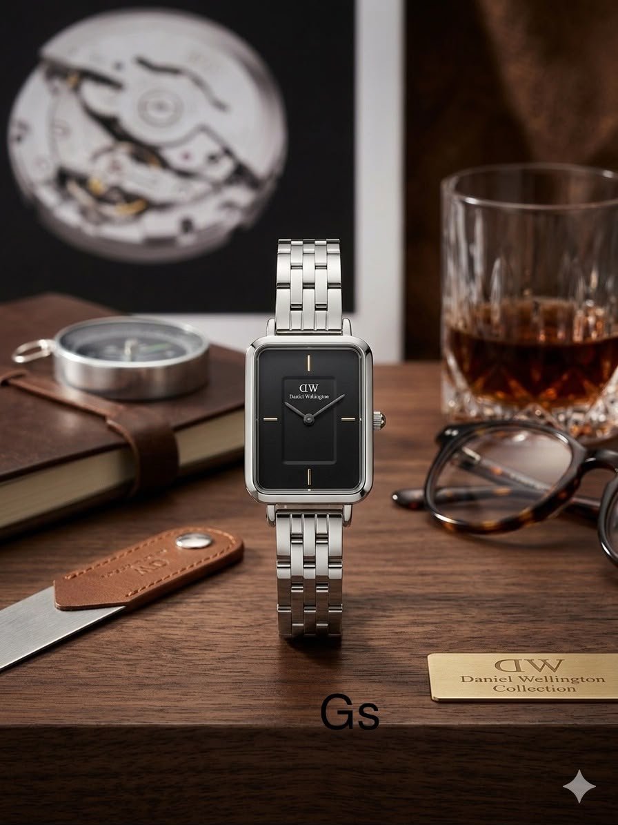 Elegant Square Dial Women's Watch – 26mm Stainless Steel Edition