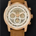 Luxury Formal Chronograph Men’s Watch – Brown Textured Dial 43mm