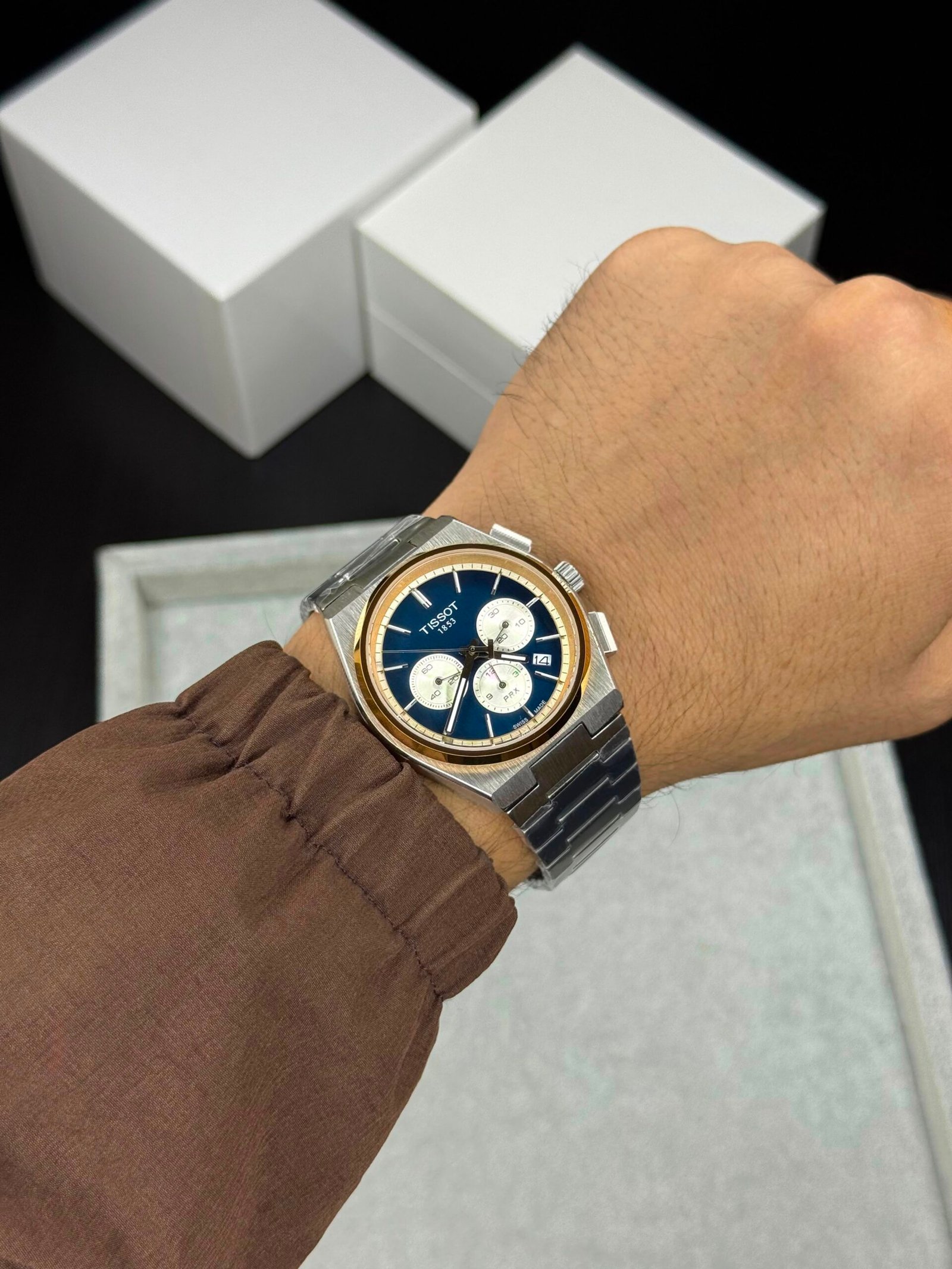 Men's PRX Chronograph Watch – Blue Dial & Sapphire Glass 42mm