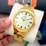 Men’s Luxury Gold Tone Chronograph – Stainless Steel 5 ATM Watch