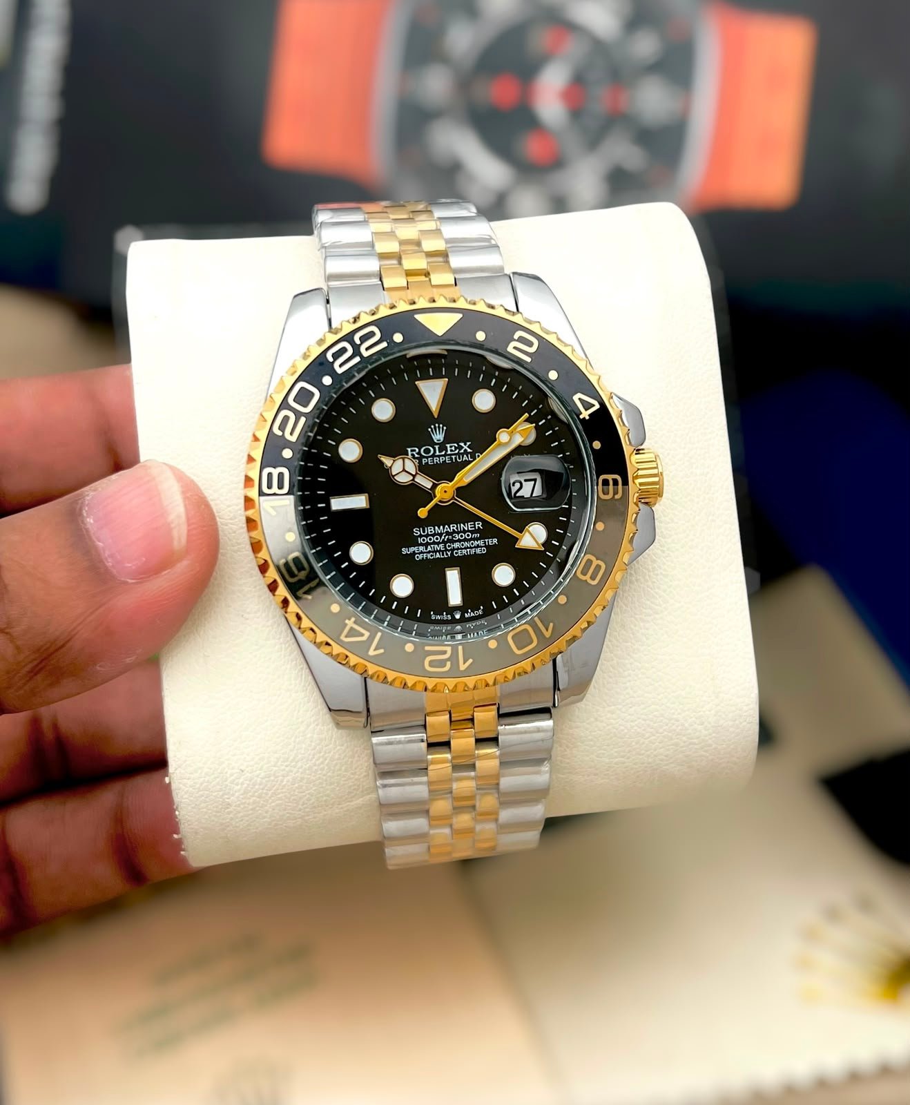 Premium GMT Men's Watch – Heavy Stainless Steel Date Edition