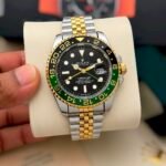 Premium GMT Men’s Watch – Heavy Stainless Steel Date Edition