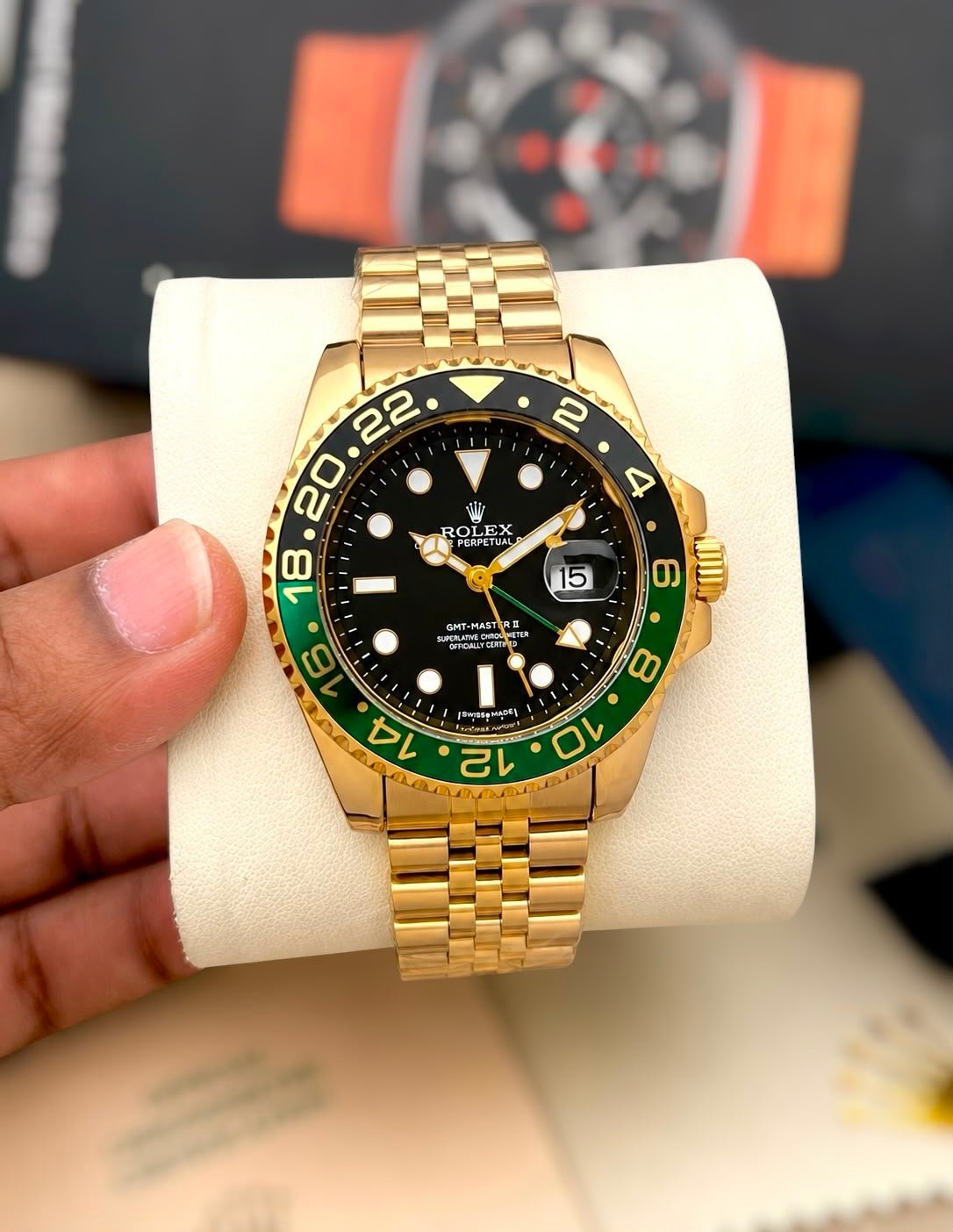 Premium GMT Men's Watch – Heavy Stainless Steel Date Edition