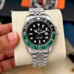 Premium GMT Men’s Watch – Heavy Stainless Steel Date Edition