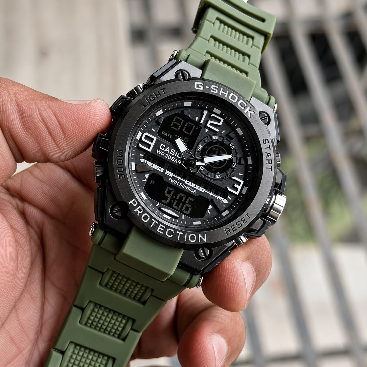 Rugged G-Style Hybrid Men's Watch – Shock Resistant Sport Edition